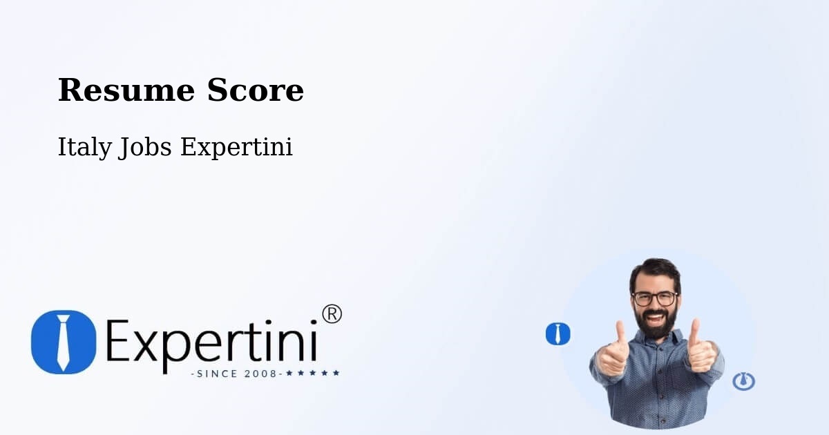 Resume Score & Job Description Match Tool – Viano - Italy Jobs Expertini